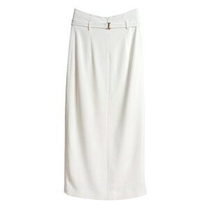 rrp €1,200 DION LEE (Australia) Crepe Weave Interlock Midi Skirt : US 4 EU 36